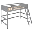 thumbnail image 6 of Aukfa Twin Loft Bed, Wood Bed Frame for Dorm Teens College, Modern - Gray, 6 of 8