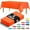 Orange, variant on 5 Pack Premium Orange Plastic Tablecloth - 108 x 54 in. Disposable Rectangle Plastic Table Cloth - Decorative Rectangle Table Cover Smooth Tablecloth - Disposable Table Cloths For Parties, Weddings.