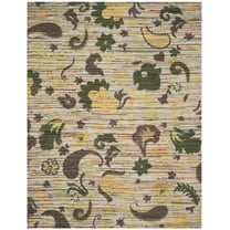 SAFAVIEH Cedar Brook Philander Paisley Cotton Area Rug, Green/Multi, 8' x 10'