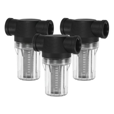 Uxcell 3-Pack Water Pump Strainer with 100 Mesh Stainless Steel Filter Screen, 3/4" Inch Female NPT In-line Strainer [Black]