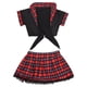 thumbnail image 2 of Conjunto de cosplay de lencería de colegiala para mujer, conjunto de lencería sexy, disfraces de estudiantes, falda a cuadros de juego de rol JK con top corto, 2 of 7
