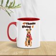 thumbnail image 3 of Happy Thanksgiving Airedale Terrier with Turkey Pumpkins Autumn Vibes 11oz Accent Two-tone Mug Dale Waterside Dog Lover Coffee Tea Cup - 12018, 3 of 5