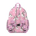 thumbnail image 3 of Pink French Bulldog Love Heart Backpack for School,Cute School Bag,Schoolbag with Adjustable Shoulder Straps & Padded Back,15.25"x11.5"x5.25", 3 of 6