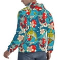 thumbnail image 6 of Pofeuu Japanese Koi Print Mens Casual Hooded Collar Drawstring Hoodies Pullover Sweatshirts Casual Long Sleeve Shirts-XX-Large, 6 of 7