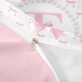 thumbnail image 4 of Manfei Dreamy Personalized Initial T Twin Bedding for Kids Girls,Pearl Bow Tie Duvet Cover Set for Teens Women,Pink Reversible,Microfiber Bedroom Decor,2pcs,No Comforter, 4 of 6