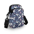 thumbnail image 3 of HELLHERO Crossbody Bag 2 Zippers Polyester Adult 4.33x1.97x7.09 for Outdoor Holiday Travel, Rabbit, 3 of 5