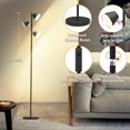 thumbnail image 3 of Pesken 42W LED Tree Floor Lamp, 4500 Lumens Dimmable Standing Lamp with Remote & Touch Control, Modern Super Bright 3 Rotatable LED Light Floor Lamps, 3 of 7
