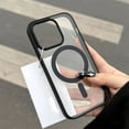 thumbnail image 3 of Luxury Shockproof Magsafe Wireless Charge Case for iPhone 16 15 14 Plus 13 12 Mini 11 Pro XR XS Max Clear Magnetic Bumper Cover Gray For iPhone 11Pro Max, 3 of 6