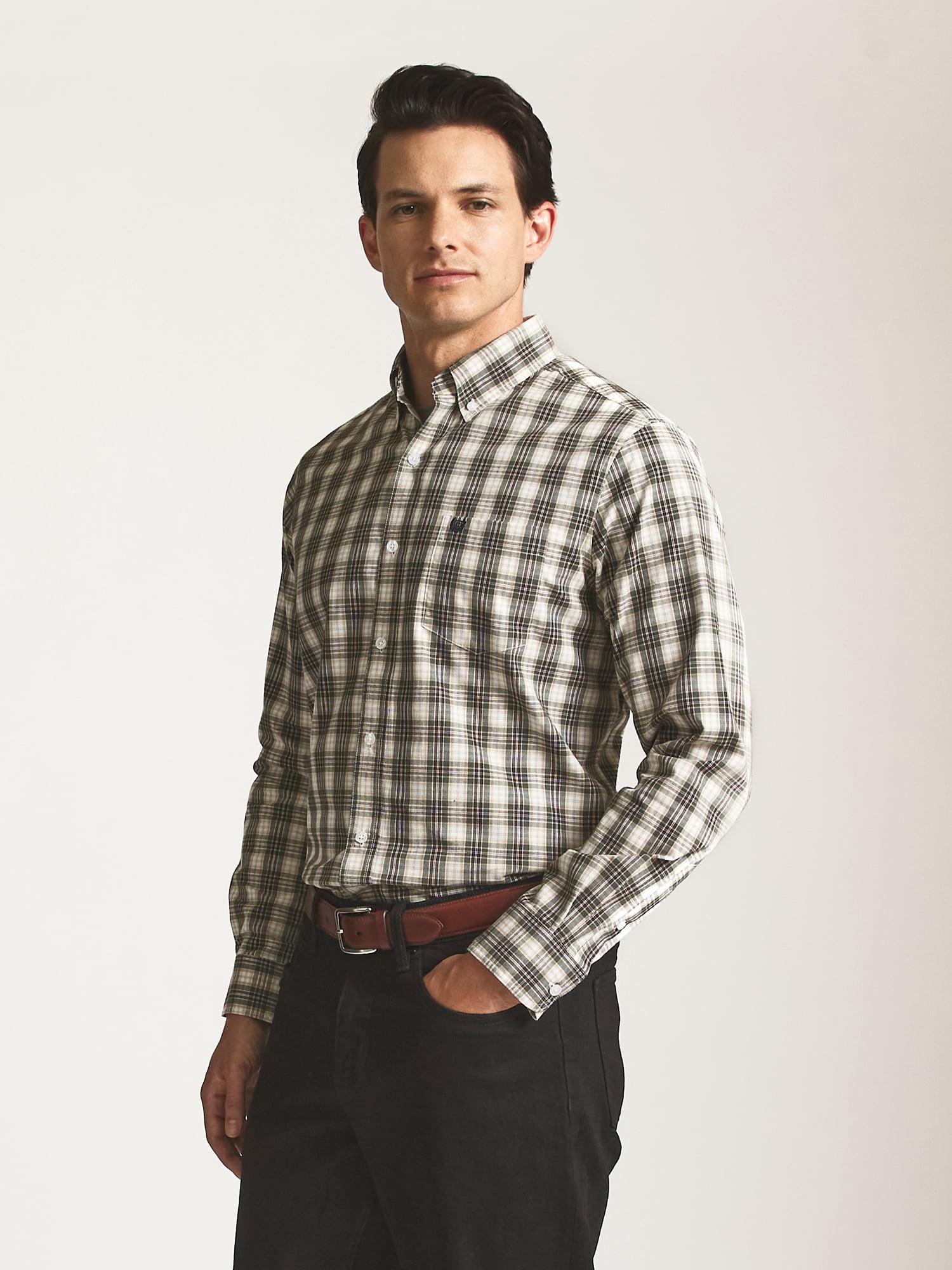 Chaps Men’s and Big Men’s Easy Care Long Sleeve Shirt, Sizes S–2XL