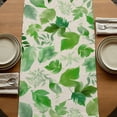 thumbnail image 5 of Table Runners 70 Inches Long Dress Scarves, Green Leaves Farmhouse Coffee/Dining/Kitchen Table Decor, Holiday Table Runner, Spring Plants Rustic Vintage Botanical 13x70 Inch, 5 of 9