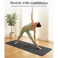 thumbnail image 6 of Pro Yoga Mat Thick 6mm (1/4 Inch)  72"l X 24"w Non-slip Workout With Alignment Lines Large Mats For Women Men Carry Bag Exercise Home Equipment, 6 of 8