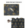 thumbnail image 6 of Yellow Palm Trees Bathroom Window Curtain, Summer Tropical Coconut Trees Vintage Light Filtering Coffee Kitchen Curtains, Bedroom Living Room Curtains 2 Panel 84"x63", 6 of 6