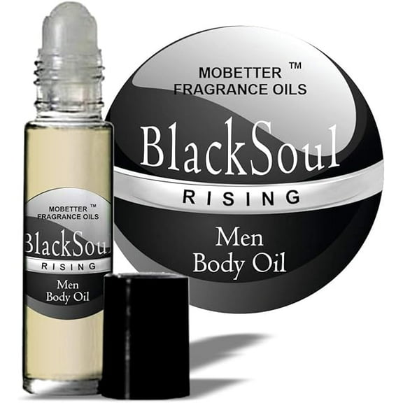 Black Soul Rising Men Cologne Fragrance Body Oil by Mobetter Fragrance Oils