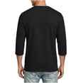 thumbnail image 2 of Fnooota Mens T-Shirts with Pockets, Casual Fall Classic Crew Neck 3/4 Sleeve Tops Mens Tees Black Size M, 2 of 5