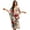 Beige and Red - Butterfly Flower, variant on Womens Kaftan Dress Hummingbird Flower Aztec Printed Women Plus Size Beach Cover Batwing Sleeve Caftan Dresses V Neck Bathing Suit Cover up for Summer Beach Vacation