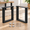 16 '' U Shape, variant on Metal Bar Height Table 36x17.7 Inch Black