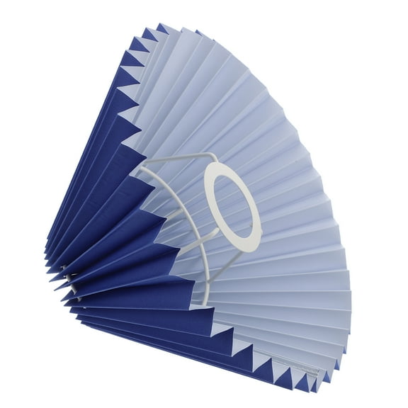 BESTOYARD 1Pcs Pleated Lamp Shade Fabric Cloth Blue for Housewarming
