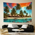 thumbnail image 2 of PBOBRIICH Tropical Tapestry Wall Hanging,Sunset Beach Ocean Palm Tree Tapestries for Dorm Living Room Bedroom Decor, 2 of 5
