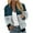 Navy, variant on YUGYXL Trendytripe Color Block Bomber Jacket for Women Lightweight Zip Up Windproof Varsity Jacket Color Blocktand Collar Outwear with Pockets Todays