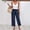 Navy, variant on RYDCOT Women's Casual Cotton Linen Pants Elastic Waist Drawstring Solid Color Lounge Pants with Pockets Yellow