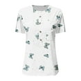thumbnail image 3 of Camisas para mujer, camiseta de manga corta de lino y algodón informal de verano, camisetas holgadas con botones y solapa, blusas informales Fridja  bn8237, 3 of 4