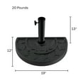 thumbnail image 2 of Pure Garden 20lb Half Round Umbrella Base for Patios and Balconies (Black), 2 of 7