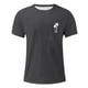 thumbnail image 2 of Camisas de Manga Larga para Hombres Imprimir Casual Cuello Redondo Blusa de Manga Corta, Camisas de Lino para Hombres, 2 of 4