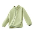 thumbnail image 3 of Kukoosong Toddler Boys' Girls' Fleece Jackets Zip Up Hoodless Kids Winter Clothes Long Sleeve Solid Color Lightweight Jackets Outerwear for 5 Years, 3 of 6