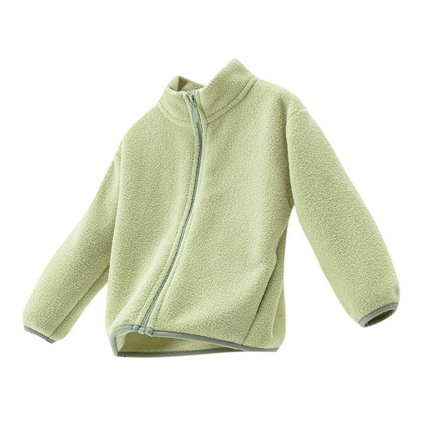 Vestes pour Filles Col Montant Manches Longues Poche Fermeture Éclair Chaud Hiver