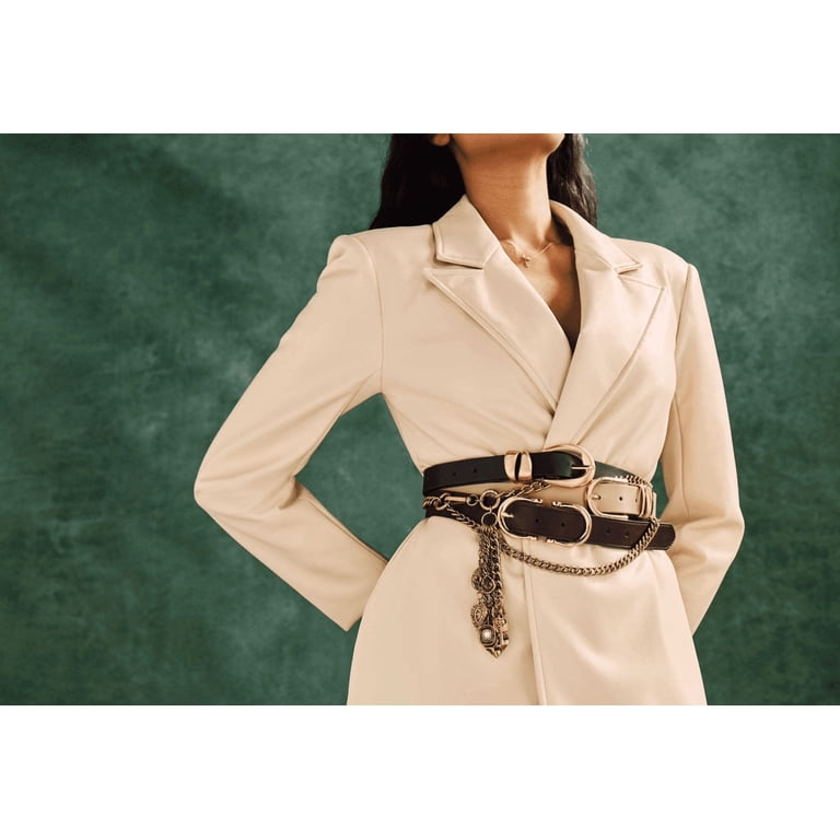 Scenario Women's Belt, Organic Loops Design, Faux Leather photo 4
