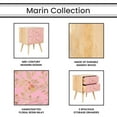 thumbnail image 4 of Hanover Marin Mango Wood Side Table w/ Floral Resin Inlay | Handcrafted Indoor Furniture for Bedside, Living Room, Entryway | Pink / Natural | Storage Drawers | 18"W x 14"D x 23"H, 4 of 14
