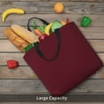 thumbnail image 5 of Picia Maroon for Tote Bag for Women with Zipper, Gym Tote with Compartments, Laptop Work Tote Nurse Dance Yoga Bag for Sport, Travel, 5 of 7