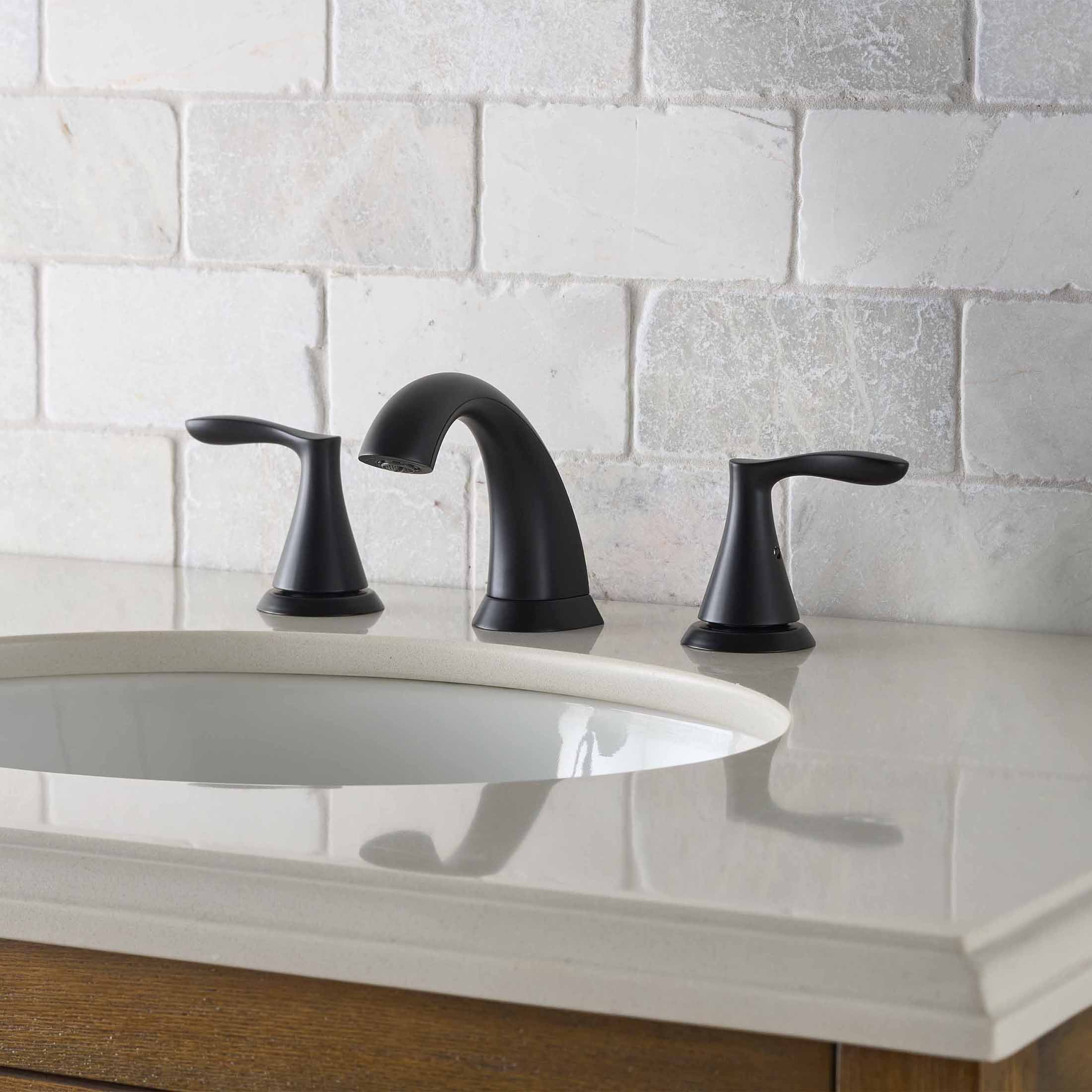 Better Homes & Gardens 8-Inch Widespread Matte Black Bathroom Faucet