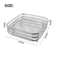 thumbnail image 3 of 3Layer Stackable Rack Set Stainless Steel Mesh Basket for Air Fryer Steamer Oven, 3 of 11