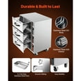 thumbnail image 5 of KFFKFF Commercial Electric Drawer Warmer, Three-Drawer Stainless Steel Food Warmer, Freestanding Warming Drawer Cabinet, 85°F–185°F Adjustable Temperature Range, for Restaurants, Buffets,and Bakeries, 5 of 9