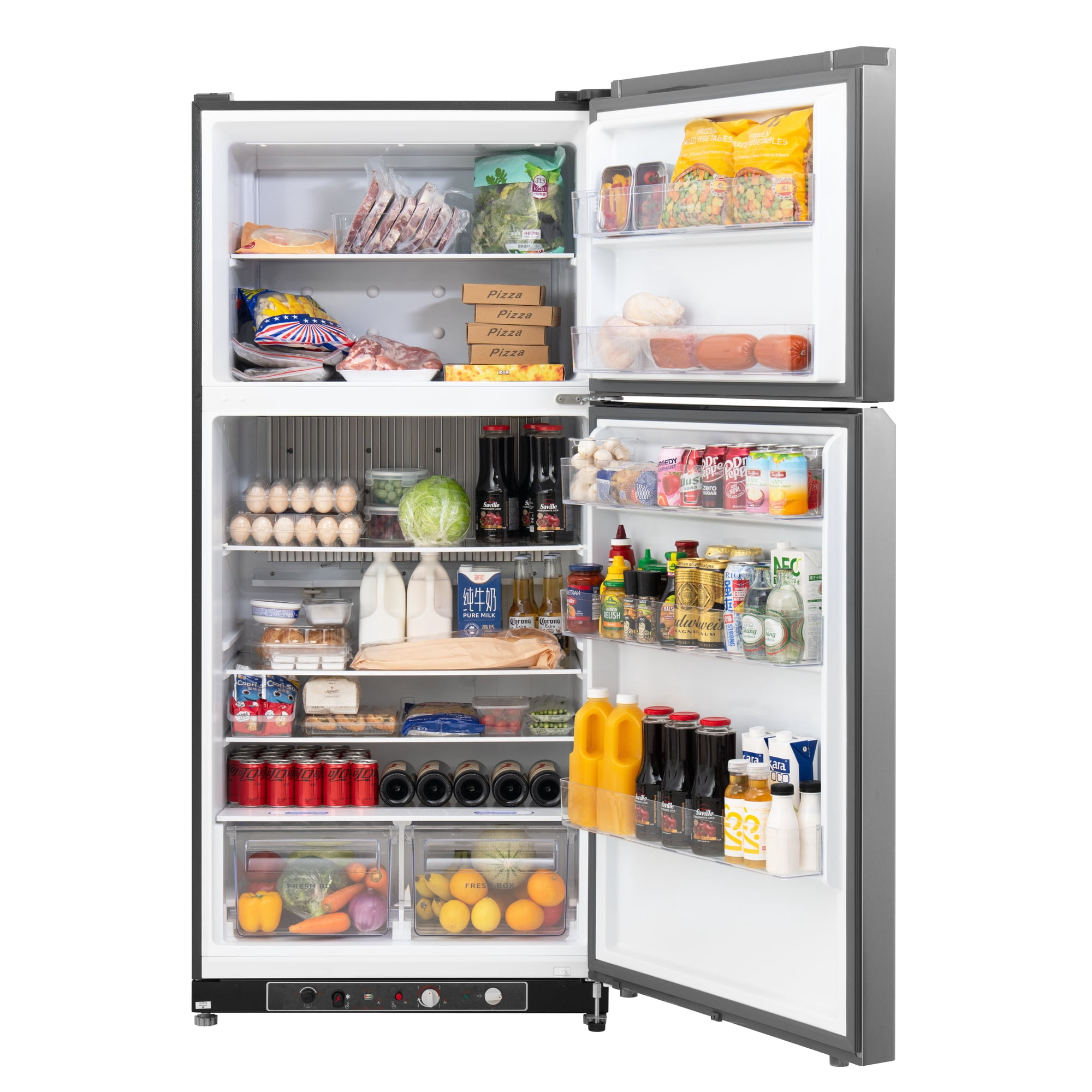 Smad 19 Cu ft 2 Way Refrigerator Top Freezer Propane/LPG Off-Grid Outdoor Home Large Reversible Door