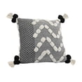 thumbnail image 3 of LR Home Gray Zeal Pom Throw Pillow, 3 of 10