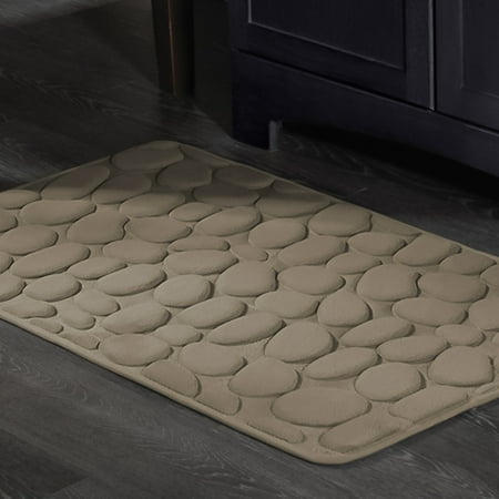 eLuxury - Memory Foam Bath Mat with Fleece Top & Slip Resistant PVC Backing - 17" x 24" | Available in Various Colors