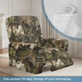 thumbnail image 4 of Psesaysky Camo Hunting Leaves Universal Fit Stretch Recliner Covers Hunting Decor 4-Pcs Stay in Place Elastic Edges with Side Storage Pocket Machine Washable Sofa Protector, 4 of 7
