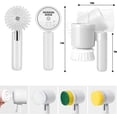 thumbnail image 7 of Electric Cordless Spin Scrubber, Dual-Speed Shower Scrubber with 3 Replaceable Heads, Power Cleaning Brush for Cleaning Tub/Tile/Floor, 7 of 7