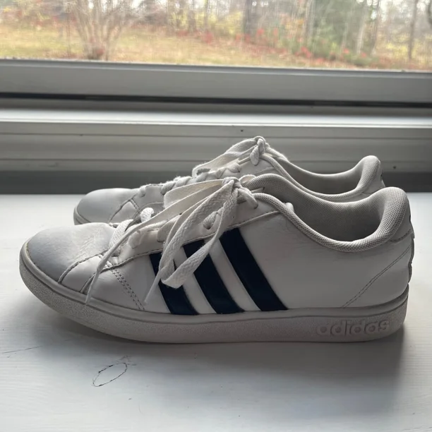 Adi-das Mens Cloudfoam Advantage AW4409 White Casual Shoes Sneakers Size 7.5