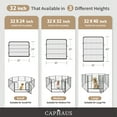 thumbnail image 6 of CAPHAUS 24/32/40 Inch Height Bold Metal Foldable Heavy-Duty Pet Playpen with Door, Available in 8/16/24/32 Panels, Indoor/Outdoor Portable Kennel, Dog/Animals Exercise Fence Cage for Yard, RV, Camping, 6 of 9