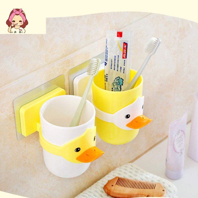 Plastic Duck Suction Cup Bathroom Accessory Shower Soap Toothbrush