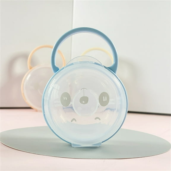 Clearance Storage Containers under $5 Versatile Panda Pattern PP Plastic Portable Pacifier Case: Combines Teething Toy & Pacifier Storage Ideal Baby Travel Companion