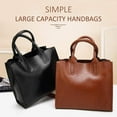 thumbnail image 6 of CoCopeanut Women Fashion Tote Handbags Lightweight PU Leather Satchel Shoulder Bags Retro Oil Wax Handle Purse, 6 of 7