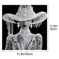 thumbnail image 3 of Elegant Lady Rhinestone Art Kit, Diy Diamond Painting With Numbered Canvas, for Home Wall Decor, G, 3 of 5
