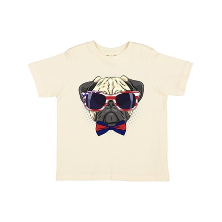 

Inktastic Pug Dog July 4th Patriotic Sunglasses Gift Toddler Boy or Toddler Girl T-Shirt