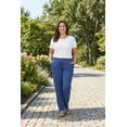 thumbnail image 6 of Turtle Bay New York Women's Plus Size Pleated Knit Pull on Pants - Cotton Blend Sweatpants with Flat Front Waistband and Side Seam Pockets, 6 of 7