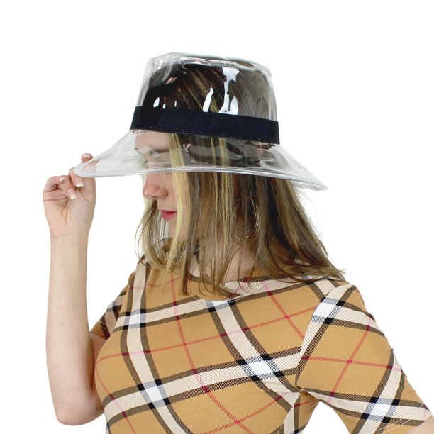 A&O Clear PVC Bucket Hat Vinyl Rain Hat Designer Style