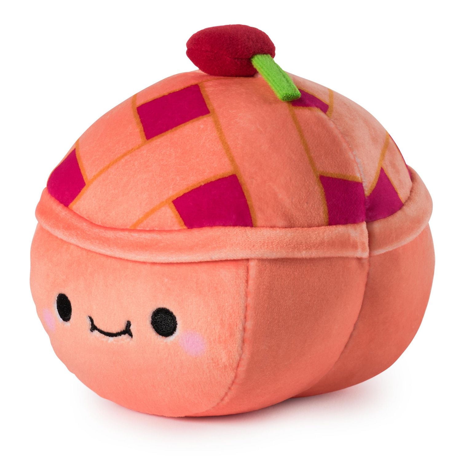 Cheeky Chonks Cheeky Cherry Reversible Plush, Food Plushies, Cherry Pie Plush, Dessert Stuffed Animal Plush Toy for Ages 3 and Up, Red, 4.5”